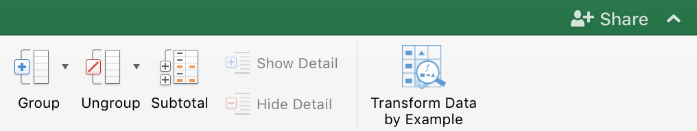 Transform Data by Example Icon